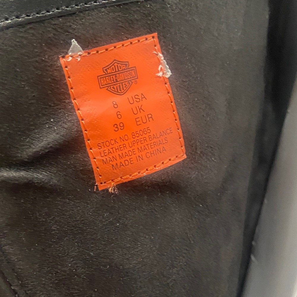 Harley-Davidson Black Leather Riding Boots - Picture 8 of 9